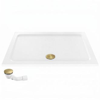 REA Sprchová akrylová vanička Belmond White 80x100 KPL-14372