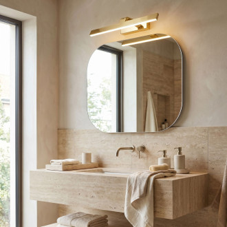Koupelnové nástěnné LED svítidlo SWE004-1W 43cm GOLD
