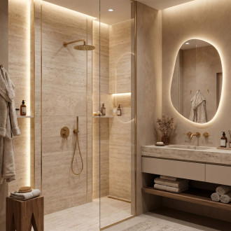 Samolepicí dekorativní lišta Rea P14454 2cm Brush Gold
