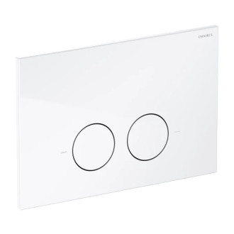 Omnires MINIMAL splachovací tlačítko, bílý lesk MPS1BP
