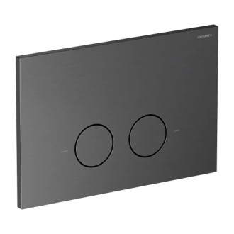Omnires STEEL-R45 splachovací tlačítko z nerezové oceli, grafit kartáčovaný ST45PS1GR