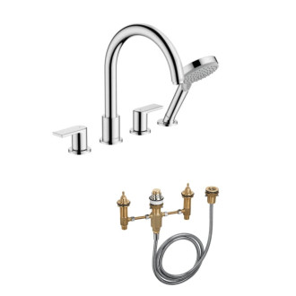 Vanová baterie Hansgrohe Vernis Shape včetně podomítkového tělesa chrom HGBAL1