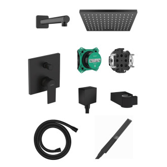 Sprchový systém Hansgrohe včetně podomítkového tělesa matná černá HGBAL2