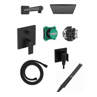 Sprchový systém Hansgrohe včetně podomítkového tělesa matná černá HGBAL3