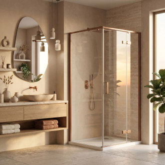 Sprchový kout Rea Bruno 90x90 Brush Copper