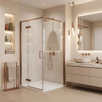 Sprchový kout Rea Bruno 90x90 Brush Copper