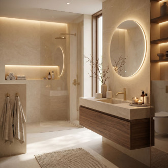 Umyvadlová baterie Rea Venti Brush Gold Low