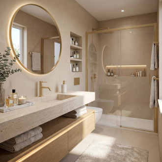 Umyvadlová baterie Rea Venti Brush Gold Low