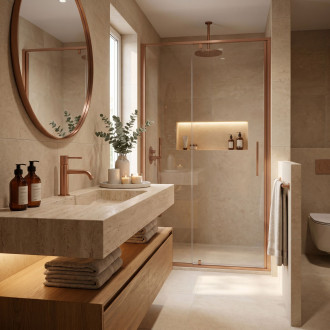 Umyvadlová baterie Rea Venti Brush Copper Low