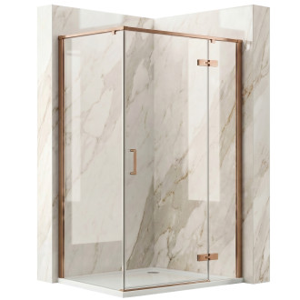 REA Sprchový kout Rea Bruno 100x80 Brush Copper REA-K3603