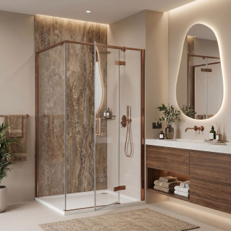 Sprchový kout Rea Bruno 120x90 Brush Copper