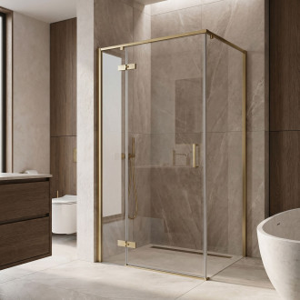 Sprchový kout Rea Bruno 120x90 Brush Gold