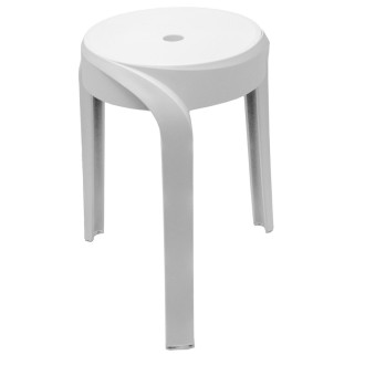 STAN koupelnová stolička, průměr 30cm, bílá A176101