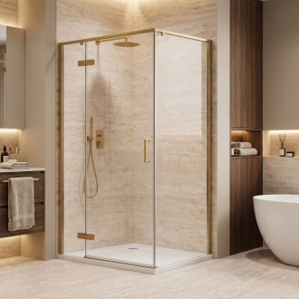 Sprchový kout Rea Bruno 90x90 Brush Gold