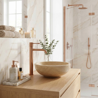 Umyvadlová baterie Rea Venti Brush Copper vysoká
