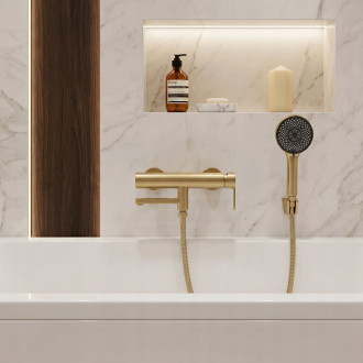 Sprchová hadice Rea Brush Gold 150 cm
