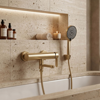 Sprchová hadice Rea Brush Gold 150 cm