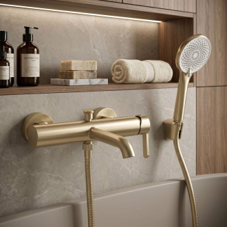 Koupelnová baterie REA Ontario Side Brush Gold
