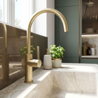 REA Rivo Kuchyňská baterie Brush Gold REA-B9342