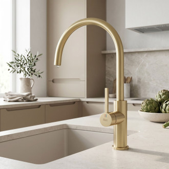 REA Rivo Kuchyňská baterie Brush Gold REA-B9342