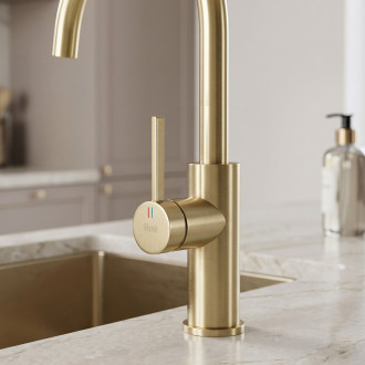 REA Rivo Kuchyňská baterie Brush Gold REA-B9342