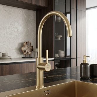 REA Rivo Kuchyňská baterie Brush Gold REA-B9342