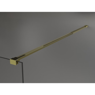 Mexen Kioto ścianka prysznicowa Walk-in 100 x 200 cm, ombre czarna 8 mm, złota - 800-100-101-50-76