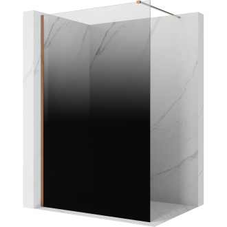 Mexen Kioto Sprchová zástěna 100 x 200 cm, ombré černá 8 mm, růžové zlato - 800-100-101-60-76
