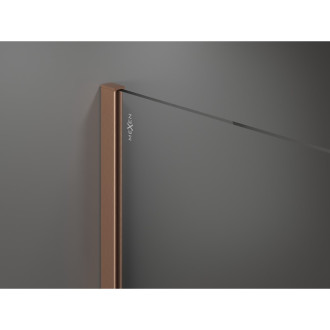 Mexen Kioto ścianka prysznicowa Walk-in 70 x 200 cm, ombre czarna 8 mm, miedź szczotkowana - 800-070-101-65-76