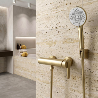Sprchová hadice proti překroucení Rea Brush Gold 150 cm