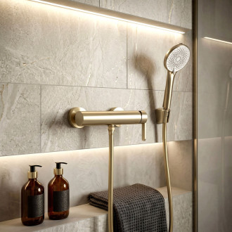 Sprchová hadice proti překroucení Rea Brush Gold 150 cm