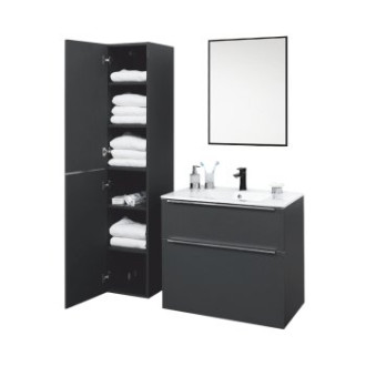 Zrcadlo hranaté 600x800 mm, černý rám CN181