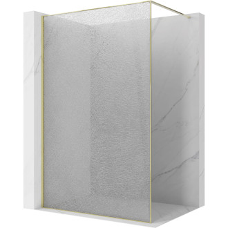 Mexen Kioto Sprchová zástěna 80 x 200 cm, praskaná průhledná 12 mm, zlatá - 800-080-101-50-04-X