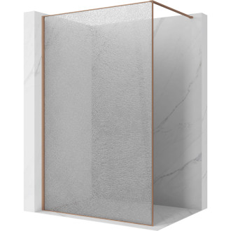 Mexen Kioto Sprchová zástěna 110 x 200 cm, praskaná průhledná 12 mm, kartáčovaná měď - 800-110-101-65-04-X