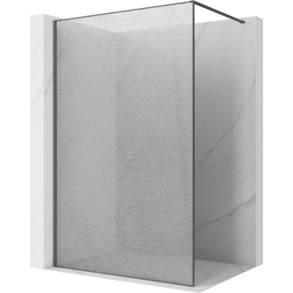 Mexen Kioto Sprchová zástěna 120 x 200 cm, praskaná průhledná 12 mm, kartáčovaná pistolově šedá - 800-120-101-66-04-X