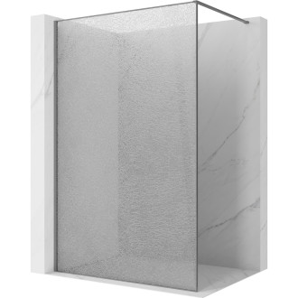 Mexen Kioto Sprchová zástěna 120 x 200 cm, praskající průhledná 12 mm, stříbrná - 800-120-101-95-04-X