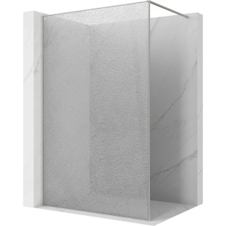 Mexen Kioto Sprchová zástěna 120 x 200 cm, praskaná průhledná 12 mm, kartáčovaný nikl - 800-120-101-97-04-X