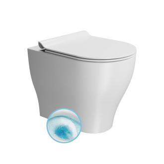 TONO WC mísa stojící, Geniusflush, 36x53cm, spodní/zadní odpad, bílá dual-mat