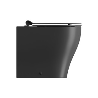 TONO WC mísa stojící, Geniusflush, 36x53cm, spodní/zadní odpad, černá dual-mat