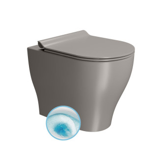 TONO WC mísa stojící, Geniusflush, 36x53cm, spodní/zadní odpad, tortora dual-mat