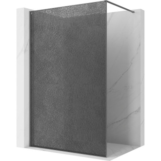 Mexen Kioto Sprchová stěna 160 x 200 cm, praskající grafit 12 mm, stříbrná - 800-160-101-95-44-X