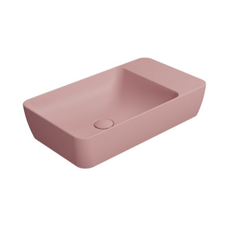 MODO keramické umyvadlo na desku 60x35cm, bez otvoru, blush mat