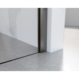 Walk-in sprchový kout LAGOS GRAFIT NEW 200 s otočným panelem
