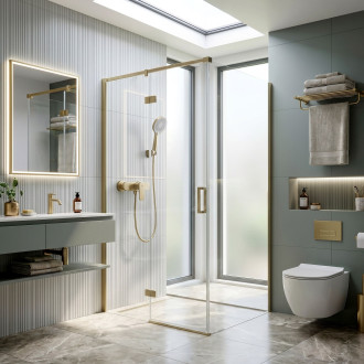Sprchová baterie REA DROP Brush Gold