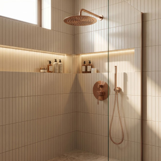 Podomítková sprchová sada Rea Venti Brush Copper + BOX
