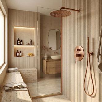 Podomítková sprchová sada Rea Venti Brush Copper + BOX