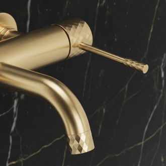 Vanová baterie REA LUNGO Diamond Brush Gold