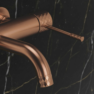 Vanová baterie REA LUNGO Diamond Brush Copper