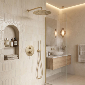 Podomítková sprchová sada Rea Venti Brush Gold + BOX