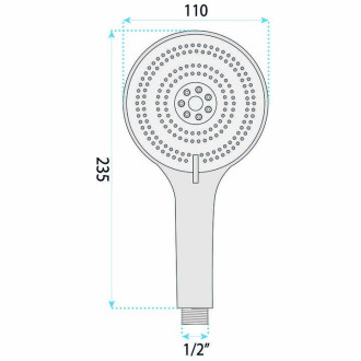 Sprchová hlavice REA JS-019 BRUSH NICKLE
